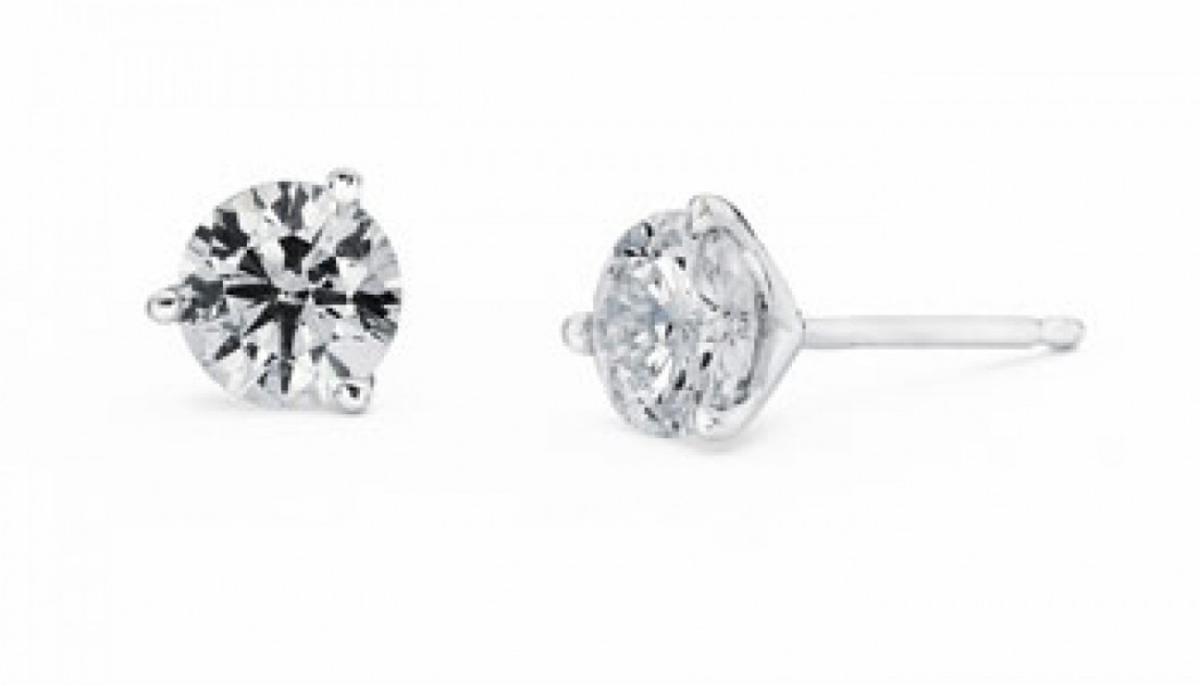 3 Prong Martini Studs - Chilson Jewelers